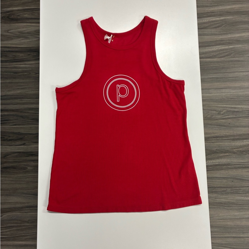 Pure Barre Red Ribbed Tank